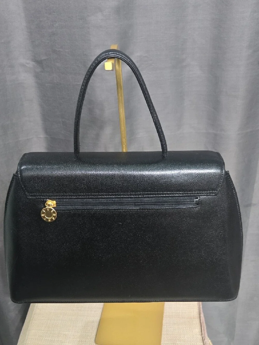Givenchy Vintage Maroquinerie Black Saffiano Leather Box Top Handle Bag -Japan